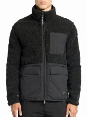 Nobis Black Zip Front Sweater in Large